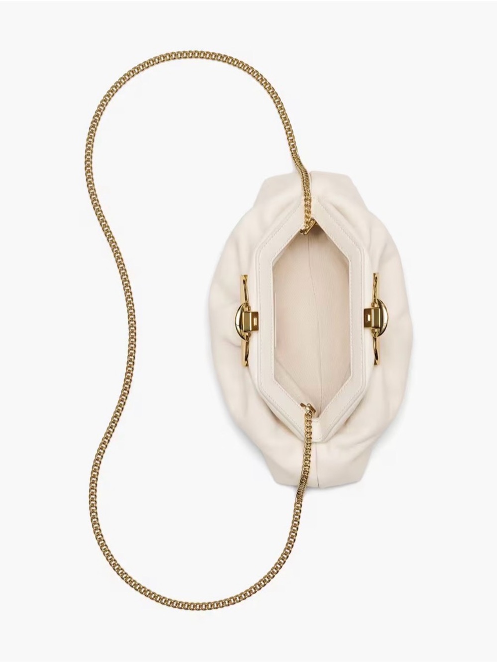 Marc Jacobs Ivory Glam Small Clutch Cream NWT IN BOX - Picture 2 of 4